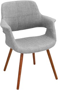 CHR-JY-VFL-LGY Gray Mid Century Modern Accent Chair - Vintage Flair