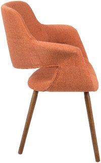 CHR-JY-VFL-O Orange Mid Century Modern Accent Chair - Vintage Flair-2