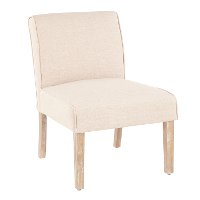 CHR-VNEO-WWBG/CHAIR Contemporary Beige Armless Accent Chair - Vintage Neo