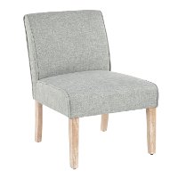 CHR-VNEO-WWGN Contemporary Green-Gray Armless Accent Chair - Vintage Neo