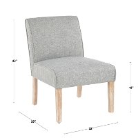 CHR-VNEO-WWGN Contemporary Green-Gray Armless Accent Chair - Vintage Neo-4