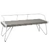 DC-STFBEN-GY+W White and Gray Industrial Bench - Stefani