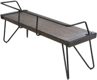 DC-STFBEN-WL+AN Industrial Metal and Walnut Wood Bench - Stefani-3