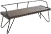 DC-STFBEN WL+AN Stefani Industrial Metal and Walnut Wood Bench