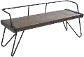 DC-STFBEN WL+AN Stefani Industrial Metal and Walnut Wood Bench