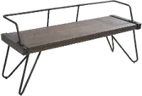 DC-STFBEN-WL+AN Stefani Industrial Metal and Walnut Wood Bench