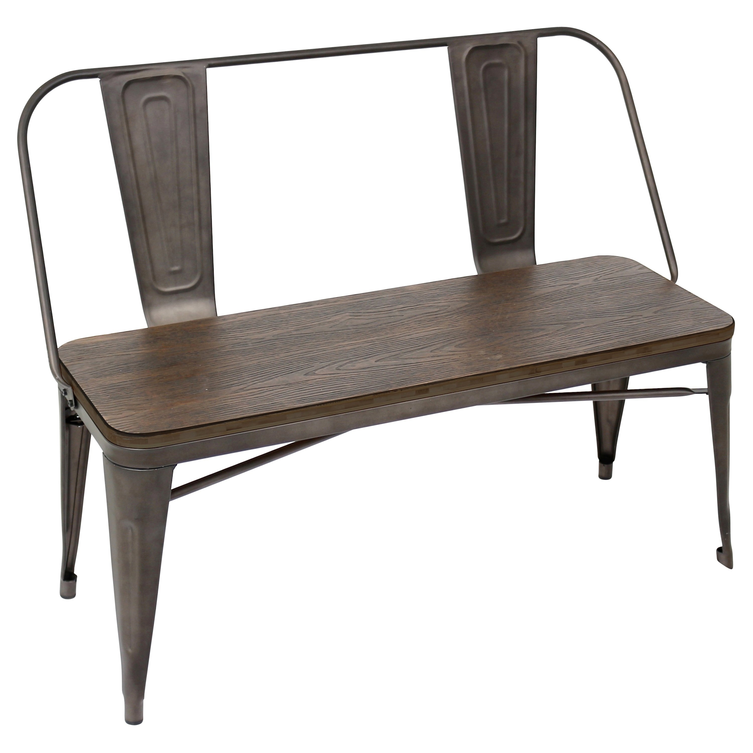 DC-TW-OR-BENCH Antique and Espresso Farmhouse Bench - Oregon-1