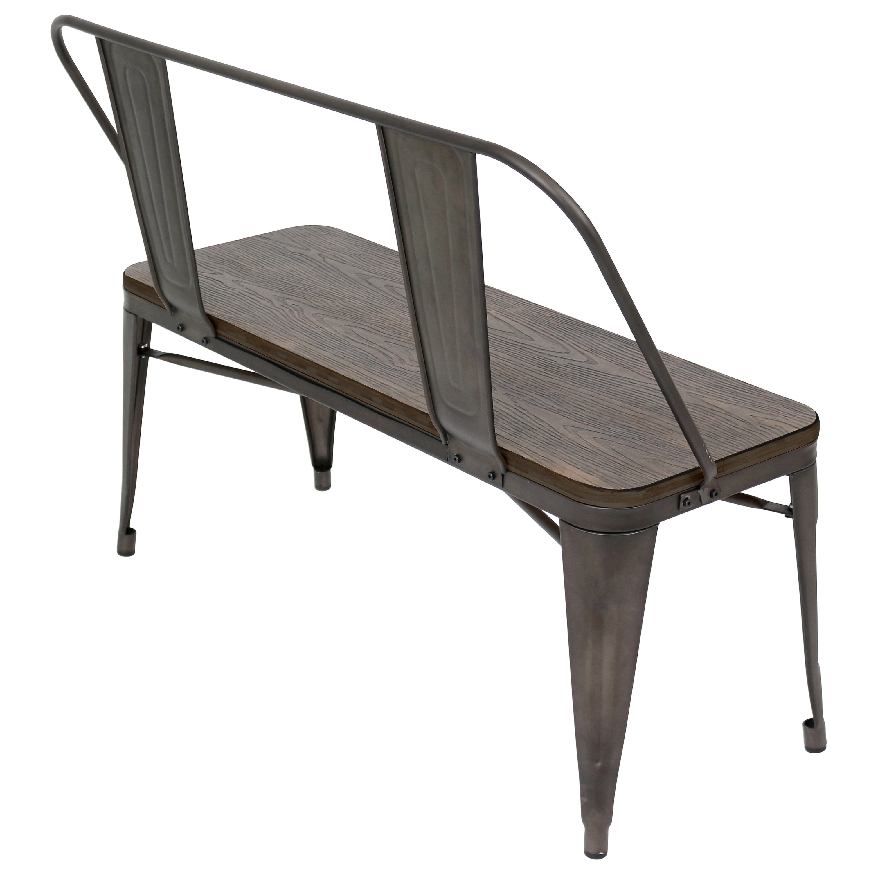DC-TW-OR-BENCH Antique and Espresso Farmhouse Bench - Oregon-2
