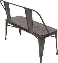 DC-TW-OR-BENCH Antique and Espresso Farmhouse Bench - Oregon-2