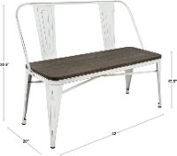 DC-TW-OR-BENCH Antique and Espresso Farmhouse Bench - Oregon-4