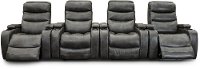 Slate Gray 4 Piece Power Home Theater Seating - Cinema