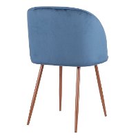 CH-FRAN-WL+BU2 Contemporary Blue Velvet and Walnut Dining Room Chair (Set of 2) - Luna-3