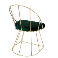 DC-CNRY-AU+GN2 Contemporary Green Velvet and Gold Accent Chair (Set of 2) - Canary-3