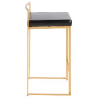 B26-FUJI-AU+BKS Modern Black and Gold Counter Height Stool - Fuji-2