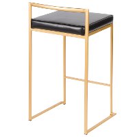 B26-FUJI-AU+BKS Modern Black and Gold Counter Height Stool - Fuji-3