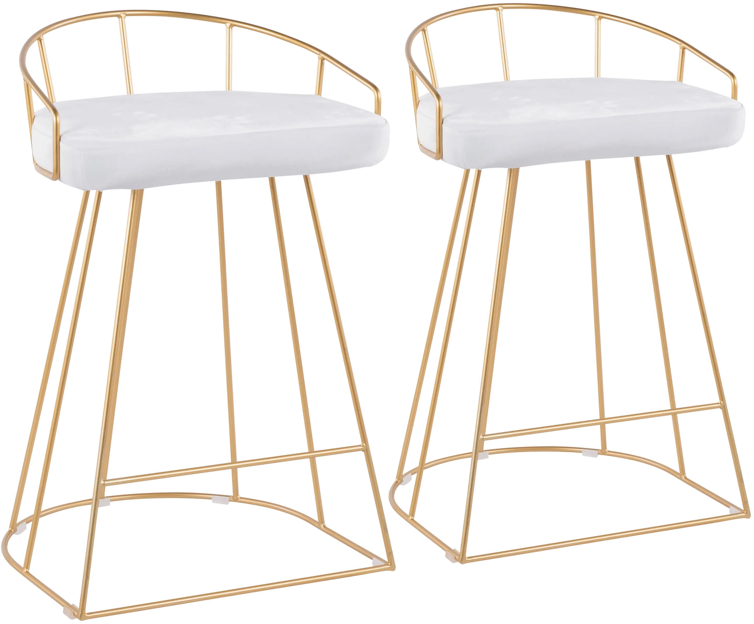 B26-CNRY-AU+VW2 Set of White Velvet Stools-1
