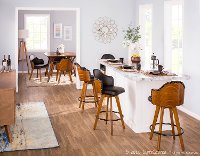B26-AHOY-WL+BK Mid Century Walnut and Black 26 Inch Swivel Counter Height Stool - Ahoy-5