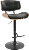 BS-JY-LMB WL+BK Lombardi Mid Century Modern Bar Stool
