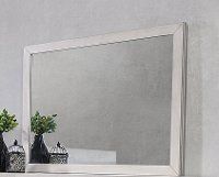White Sands Rustic Contemporary White Mirror