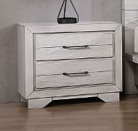 Contemporary White Nightstand - White Sands