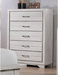 Contemporary White Chest of Drawers - White Sands