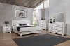 Contemporary White 4 Piece Queen Bedroom Set - White Sands