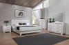 Contemporary White 4 Piece King Bedroom Set - White Sands