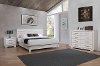 Contemporary White 3 Piece Queen Bedroom Set - White Sands