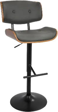 BS-JY-LMB-WL+GY Lombardi Mid Century Modern Adjustable Bar Stool