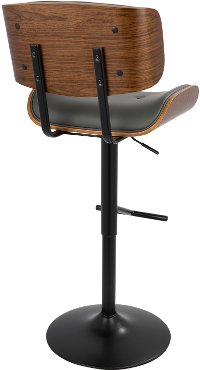 BS-JY-LMB-WL+GY Mid Century Gray and Walnut Adjustable Bar Stool - Lombardi-3
