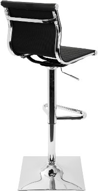 BS-TW-MASTER-BK Contemporary Black and Chrome Adjustable Bar Stool - Master-3