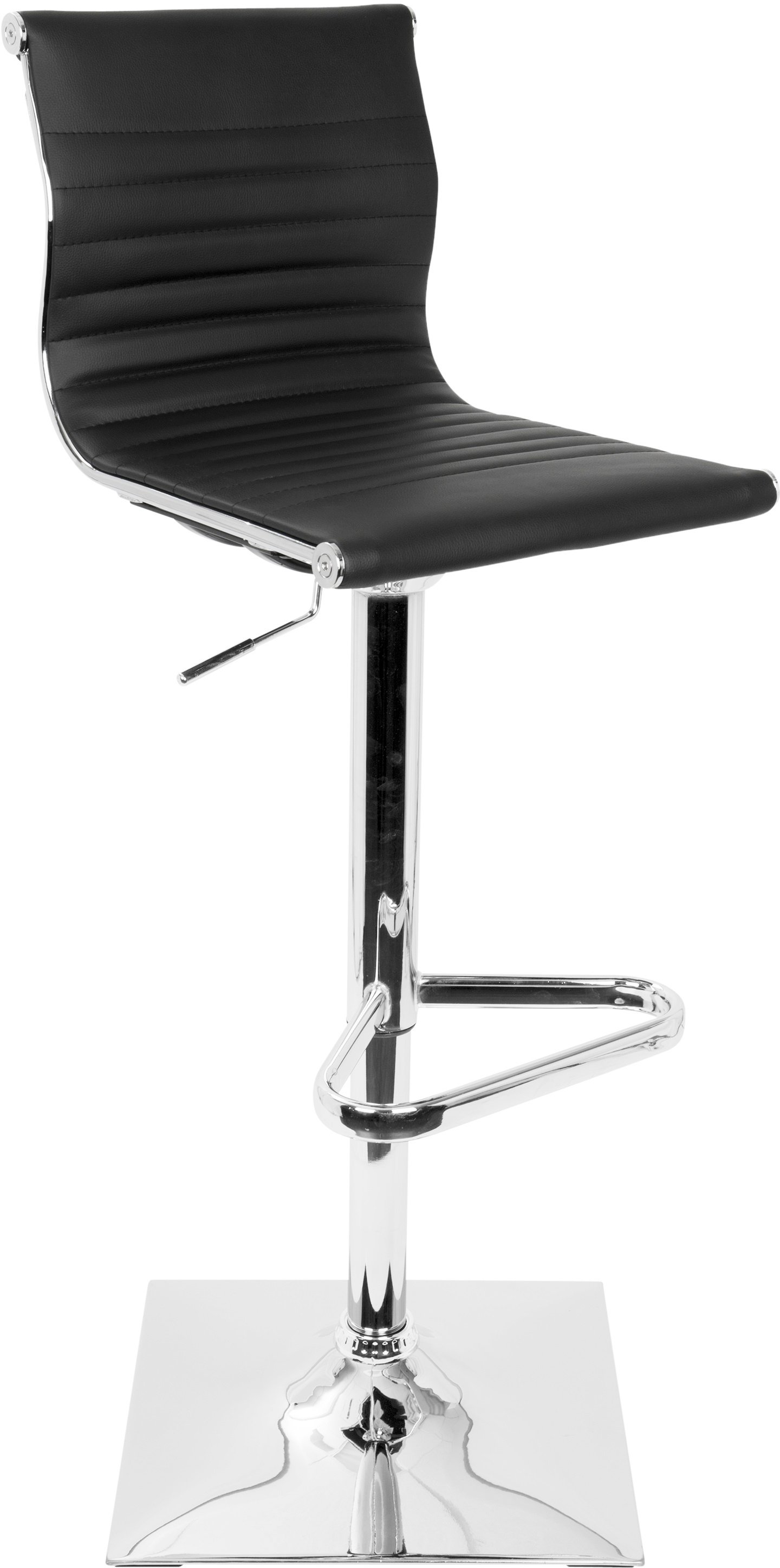 BS-TW-MASTER-BK Master Black & Chrome Adjustable Bar Stool-1