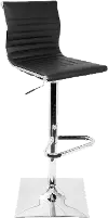 BS-TW-MASTER BK Master Black & Chrome Adjustable Bar Stool