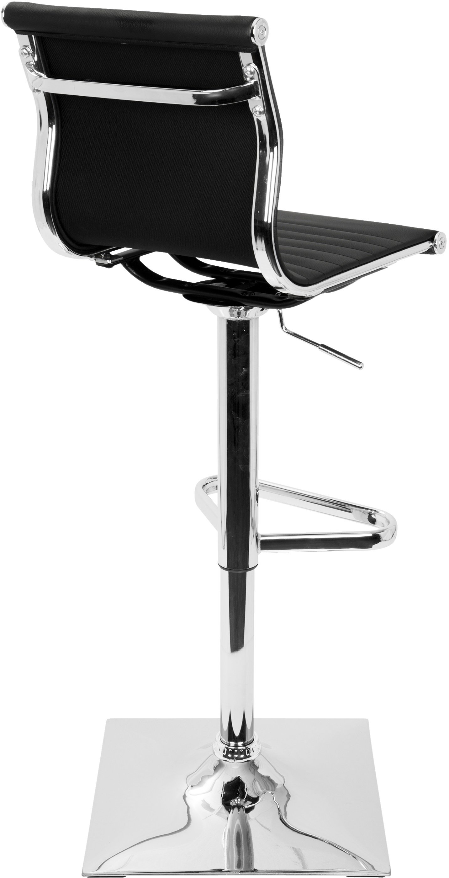 BS-TW-MASTER-BK Master Black & Chrome Adjustable Bar Stool-3