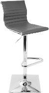 BS-MASTER-GY Contemporary Gray and Chrome Adjustable Bar Stool - Master