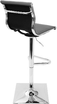 BS-MASTER-GY Contemporary Gray and Chrome Adjustable Bar Stool - Master-3