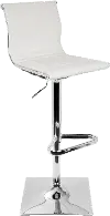 BS-TW-MASTER W Master White & Chrome Adjustable Bar Stool