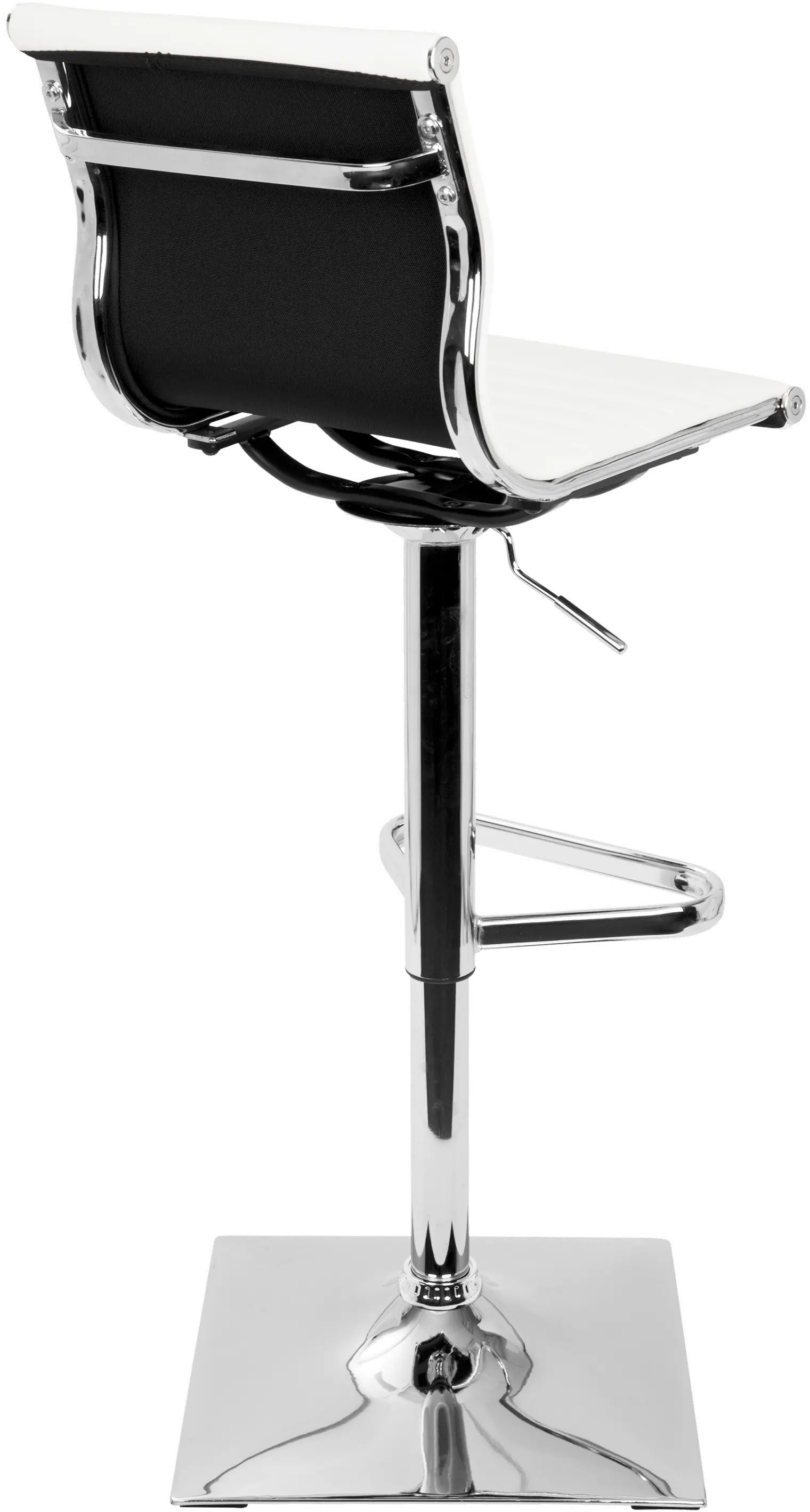 BS-TW-MASTER-W Master White & Chrome Adjustable Bar Stool-3