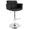 BS-TW-STOUT-BK Contemporary Black and Chrome Adjustable Bar Stool - Stout