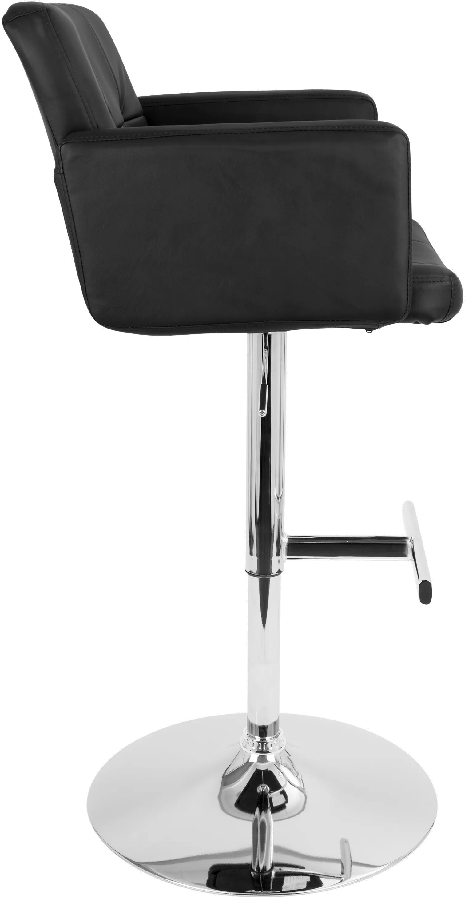 BS-TW-STOUT-BK Contemporary Black and Chrome Adjustable Bar Stool - Stout-2