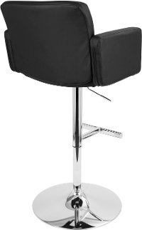 BS-TW-STOUT-BK Contemporary Black and Chrome Adjustable Bar Stool - Stout-3