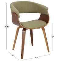 CH-VMONL-WL-GN Modern Mid Century Green Dining Room Chair - Vintage Mod-4