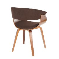 CH-VMONL-WL+E Modern Mid Century Brown Dining Room Chair - Vintage Mod-3