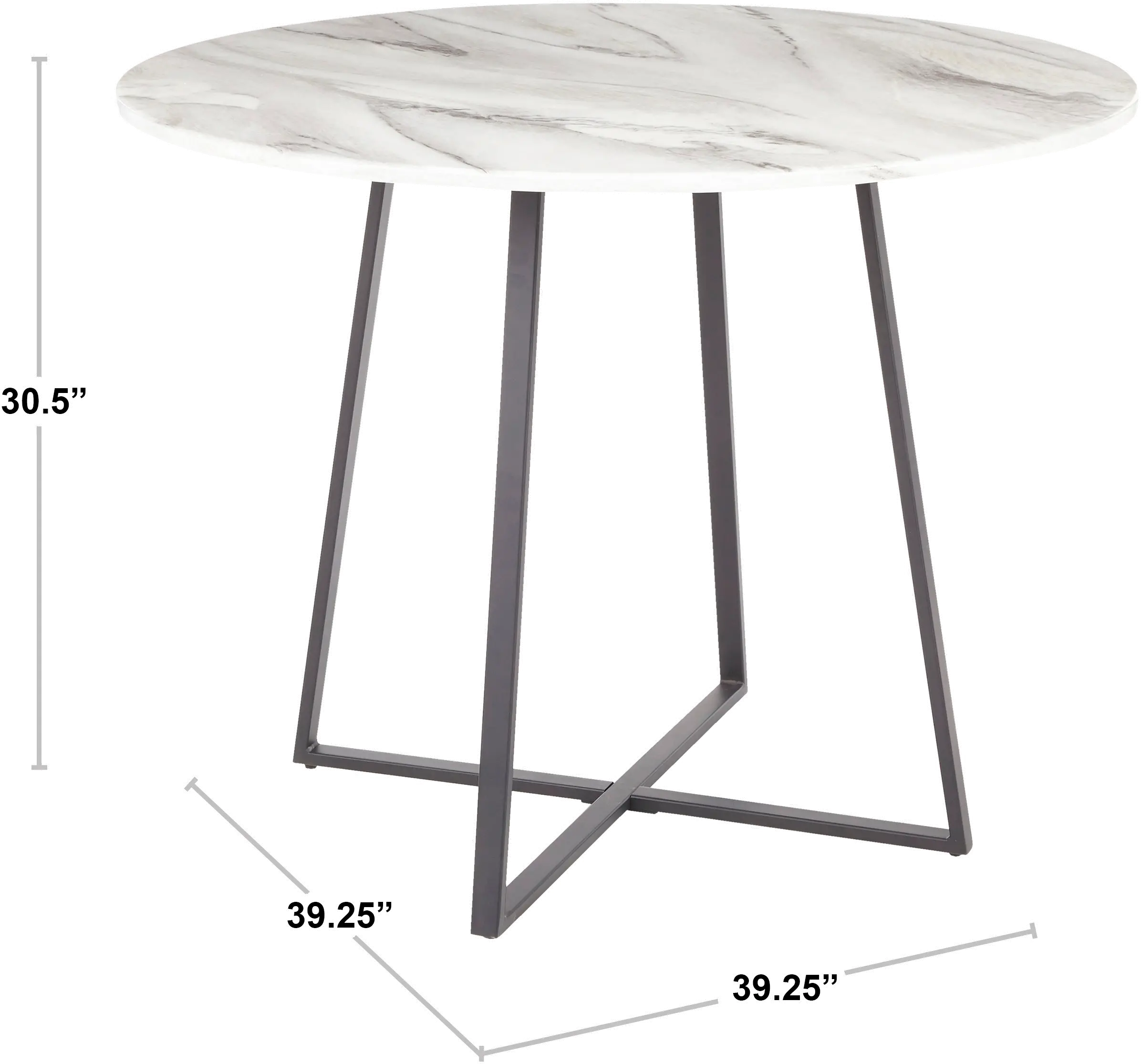 DT-COSMO2-BKGL Contemporary Clear Glass and Black Round Dining Room Table - Cosmo-4