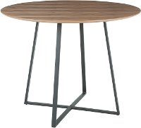DT-COSMO2-BKWL Contemporary Clear Glass and Gold Round Dining Room Table - Cosmo