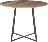 DT-COSMO2-BKWL Contemporary Clear Glass and Gold Round Dining Room Table - Cosmo-2