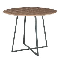 DT-COSMO2-BKWL Contemporary Clear Glass and Gold Round Dining Room Table - Cosmo-3
