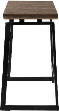 CS-GEO-BK+BN2 Industrial Brown and Black Counter Height Stools (Set of 2) - Geo-2
