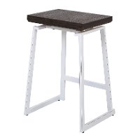 CS-GEO-VW+E2 Industrial Brown and White Counter Height Stools (Set of 2) - Geo-3