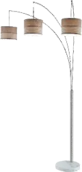 M1951ACH/CHRMEFLRLMP Chrome Arc Floor Lamp with White Marble Base